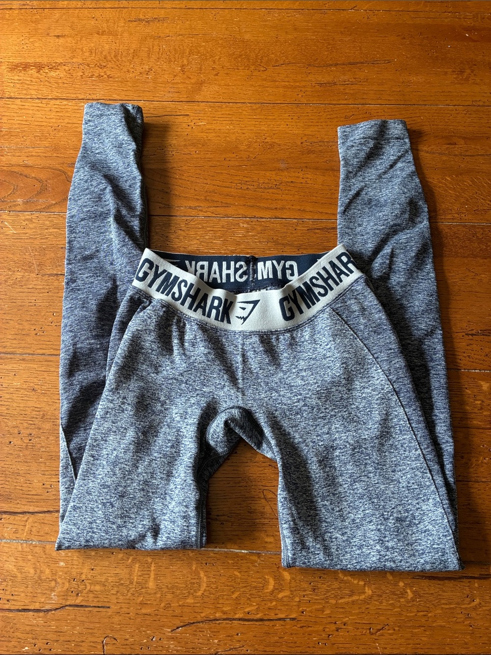 Gymshark Women’s Gray Marl Leggings - Elastic Logo Waistband